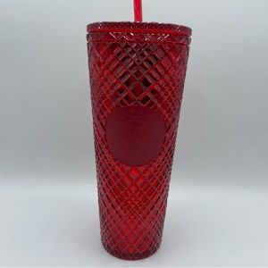 Starbucks 24oz Venti Red Jeweled Cold Cup